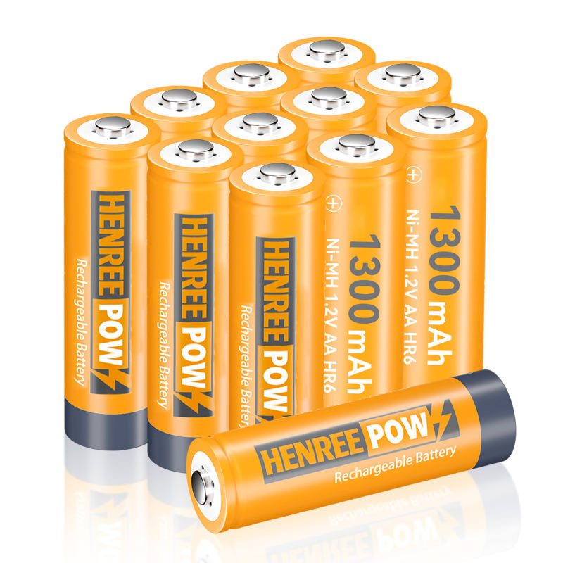 Henreepow 1.2V 1300mAh AA NI-MH Genopladelige batterier