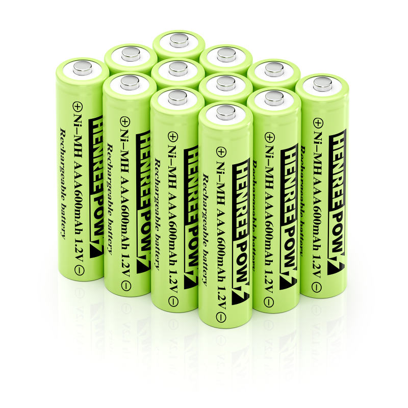 Henreepow 1.2V 600mAh AA NI-MH genopladelige batterier