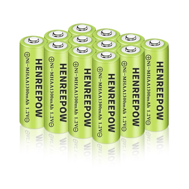 Henreepow 1.2V 1300mAh AA NI-MH Genopladelige batterier