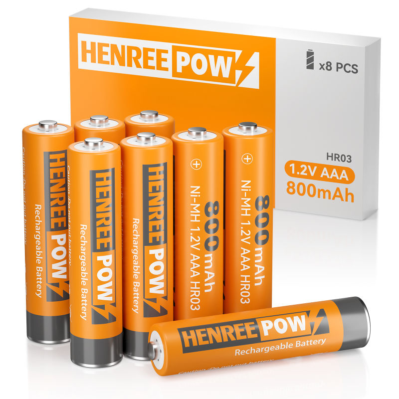 Henreepow AAA 800mAh 1,2V høj kapacitet Ni-MH genopladeligt batteri