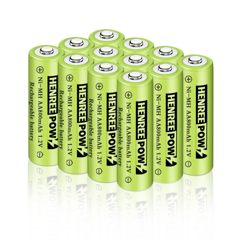 Henreepow 1.2V 600mAh AA NI-MH genopladelige batterier