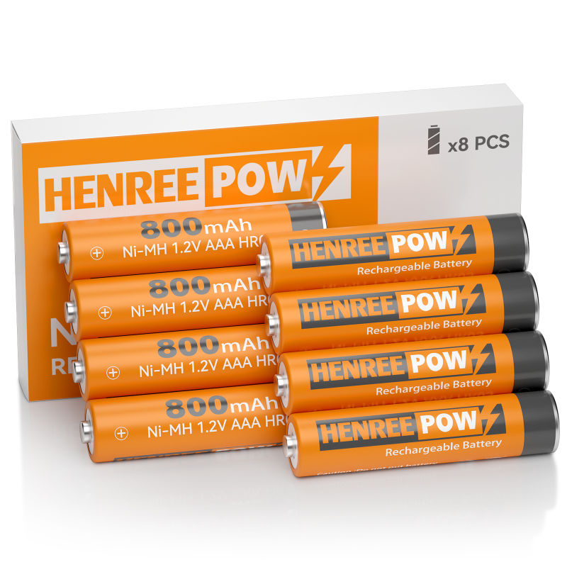 Henreepow AAA 800mAh 1,2V høj kapacitet Ni-MH genopladeligt batteri